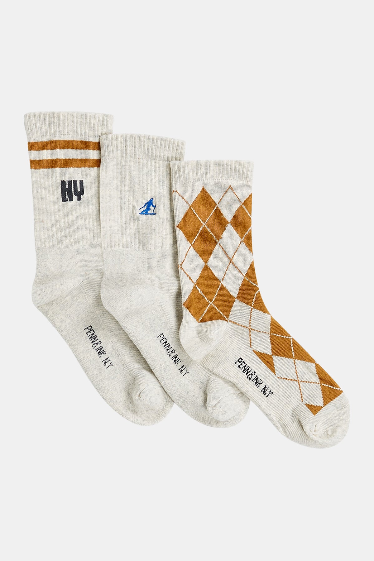 SOCKS 3-PACK (W26F1994LTD) CAMEL - MULTICOLOR