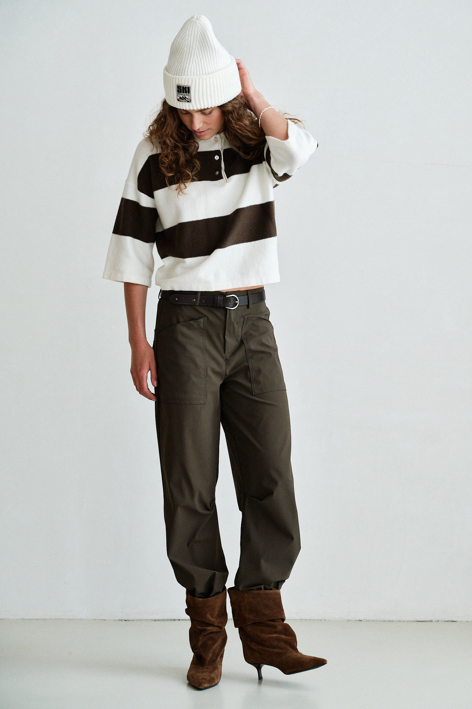 TROUSERS (W26N1774) TABAC