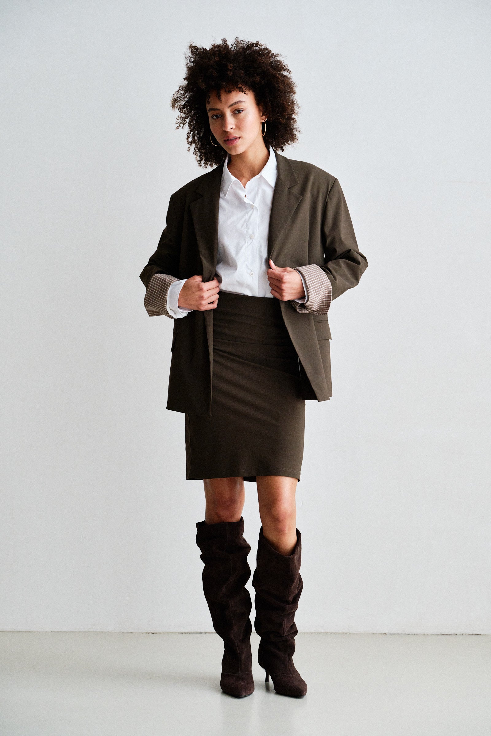 SKIRT (W26N1813) TABAC