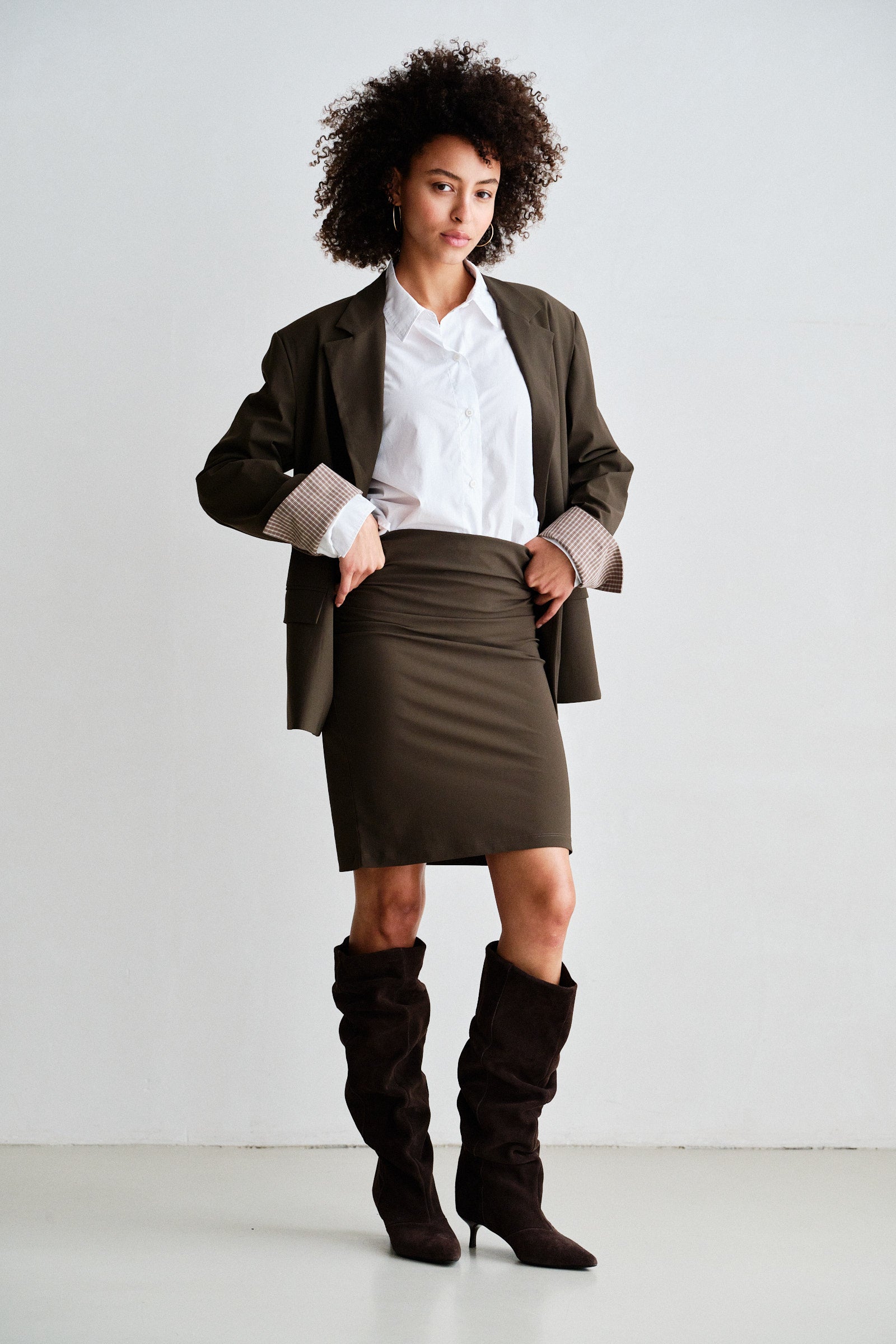 SKIRT (W26N1813) TABAC