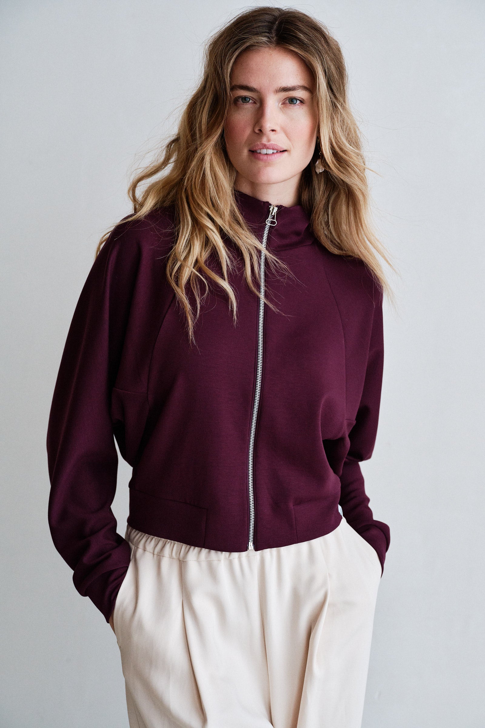 JACKET (W26T1308) AUBERGINE