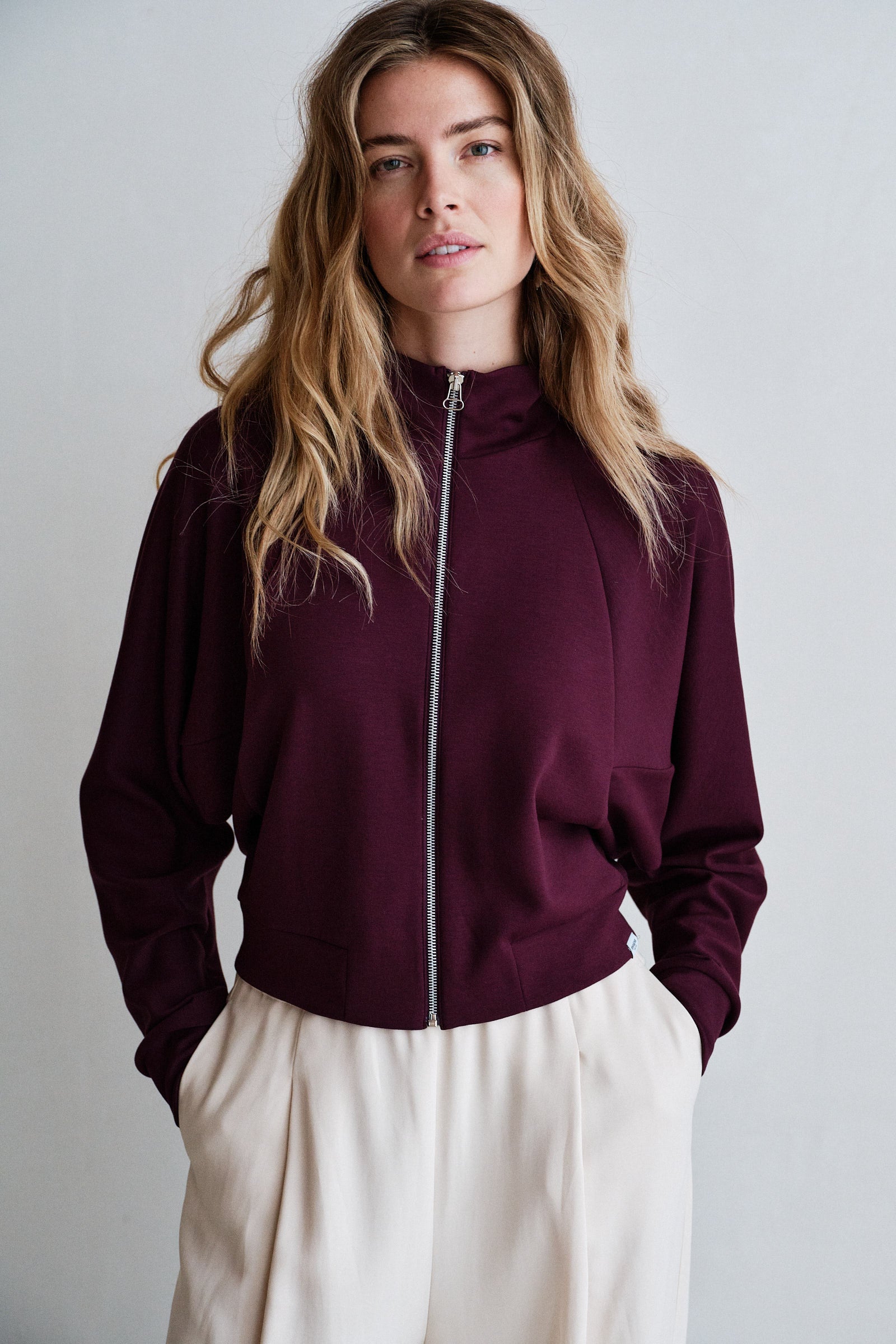 JACKET (W26T1308) AUBERGINE
