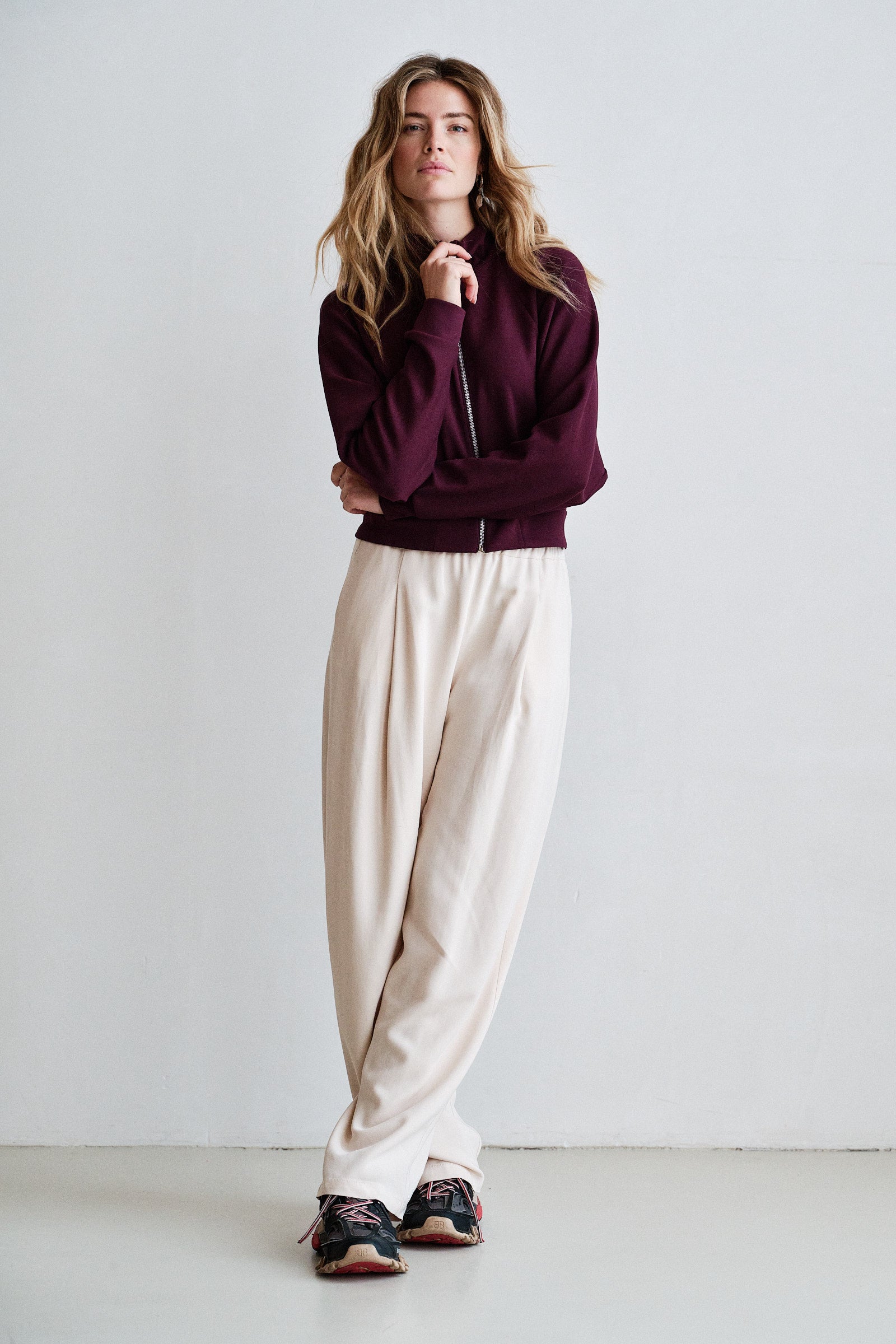 JACKET (W26T1308) AUBERGINE