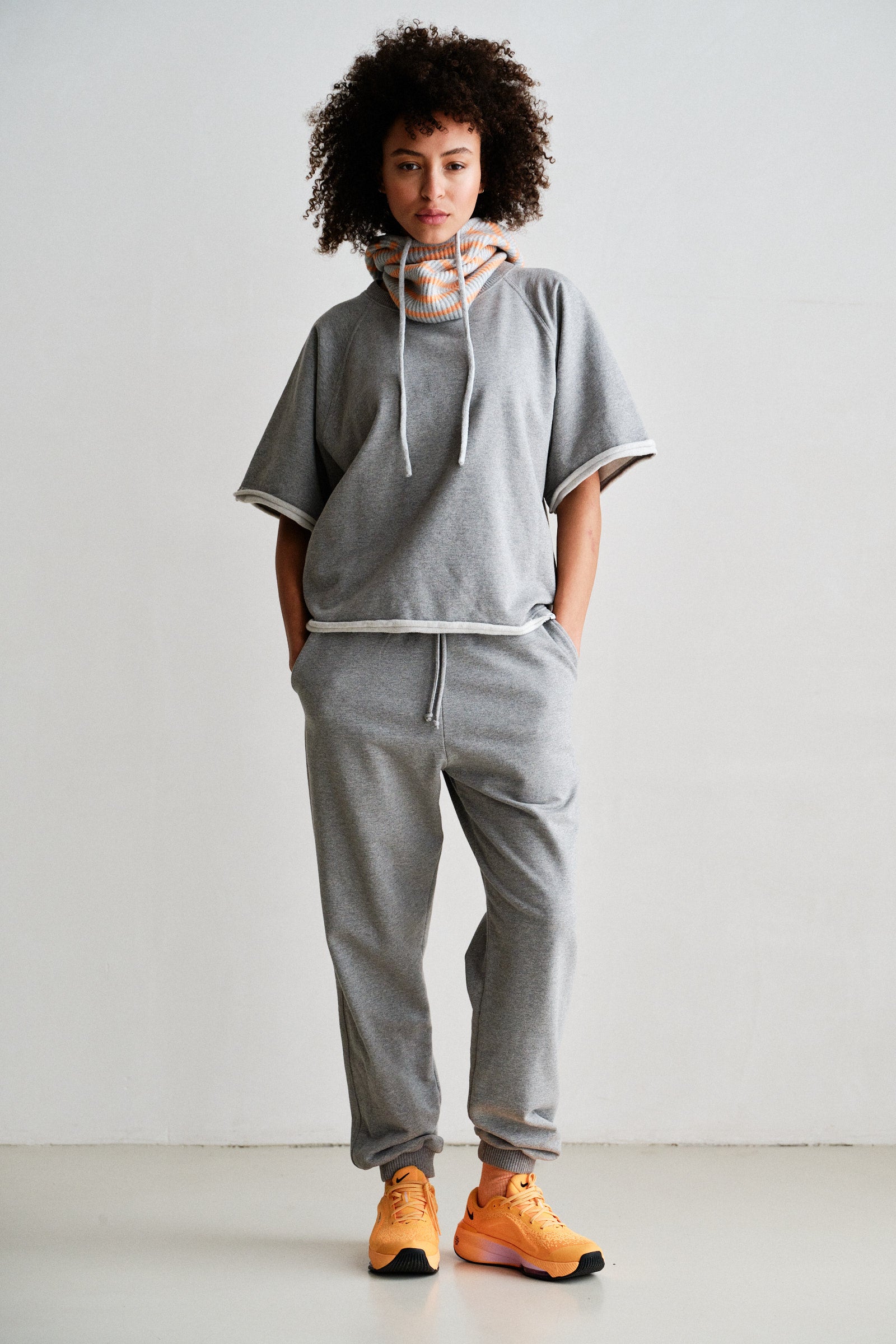 TROUSERS (W26T1312) GREY MELANGE