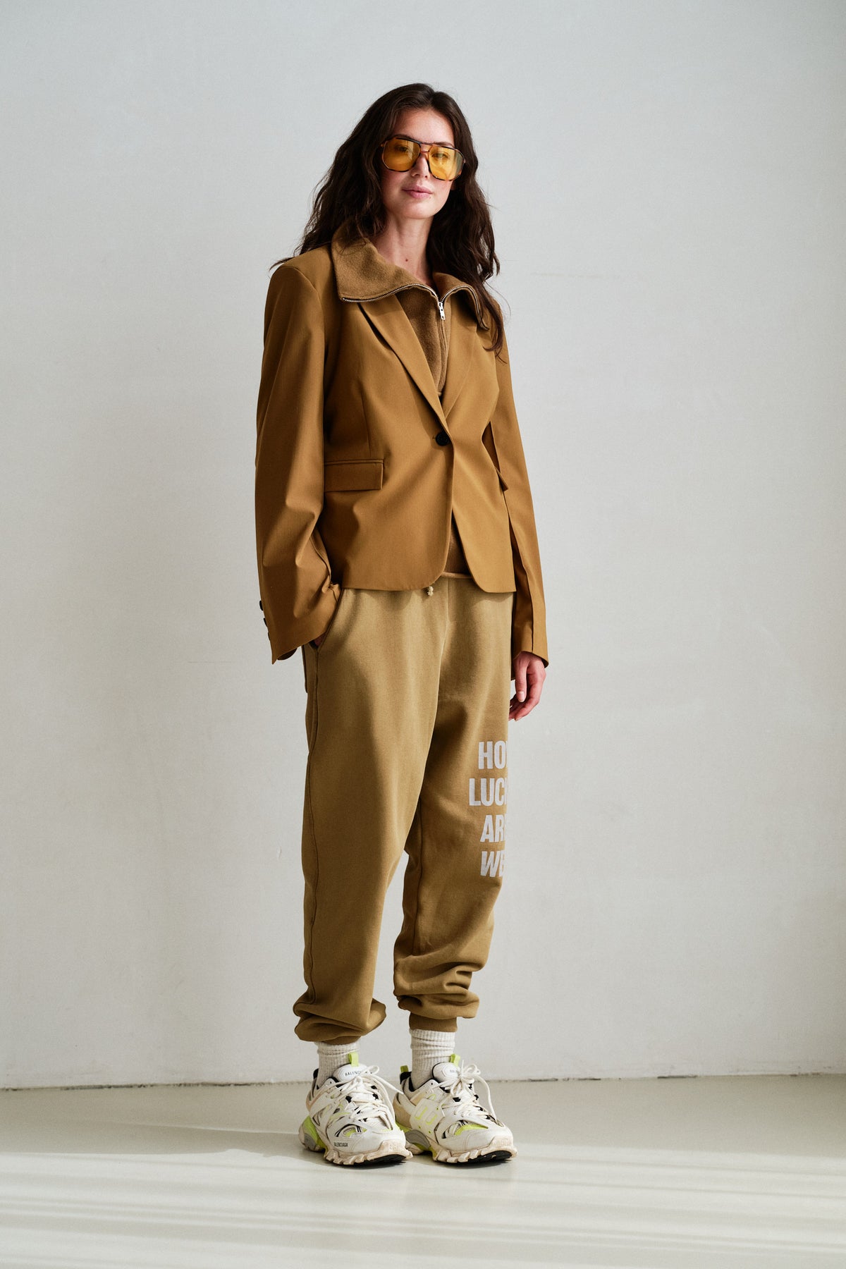 TROUSERS PRINT (W26T1346LTD) BUTTERNUT - ASH