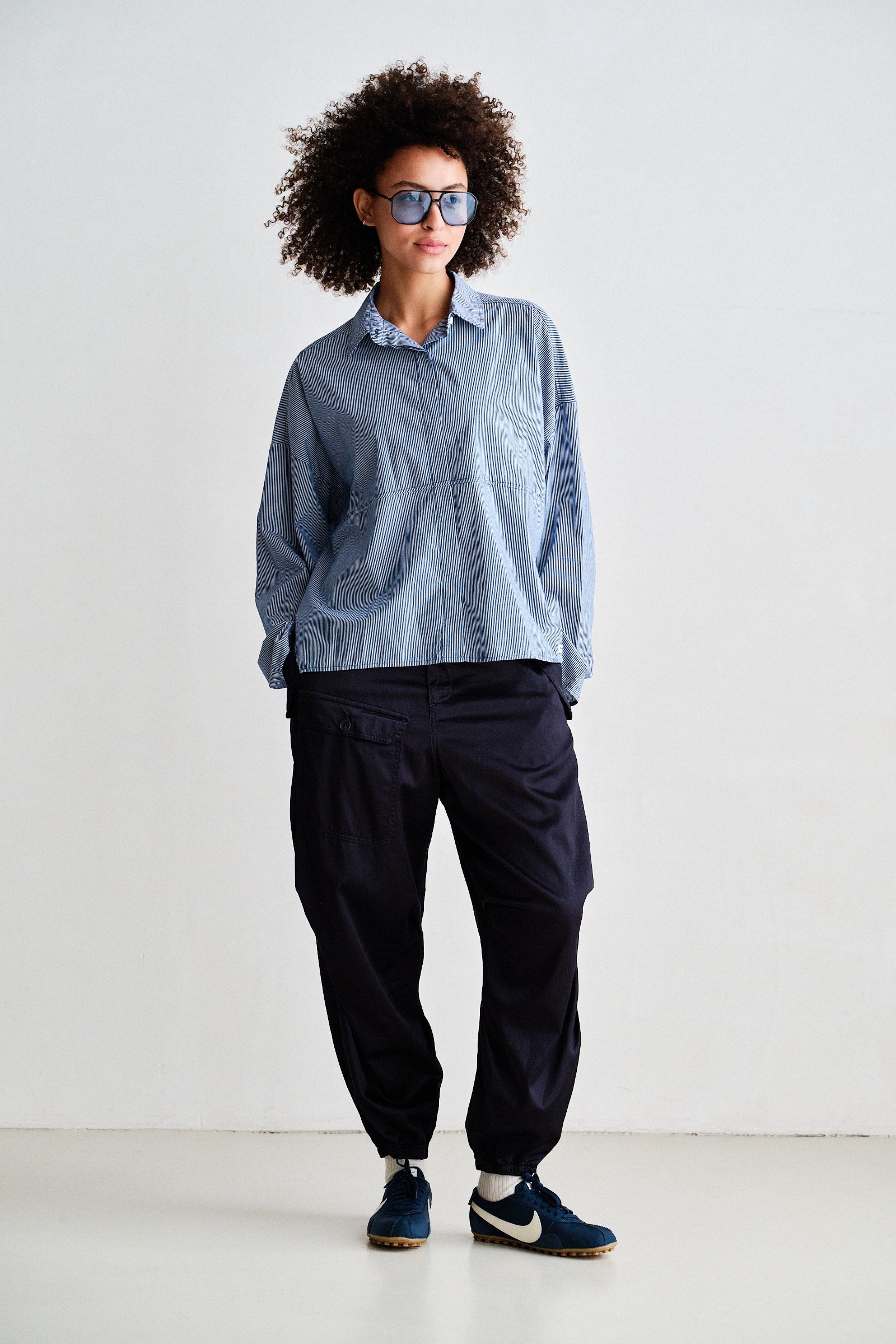 BLOUSE (W26Z908) BLUE STRIPE