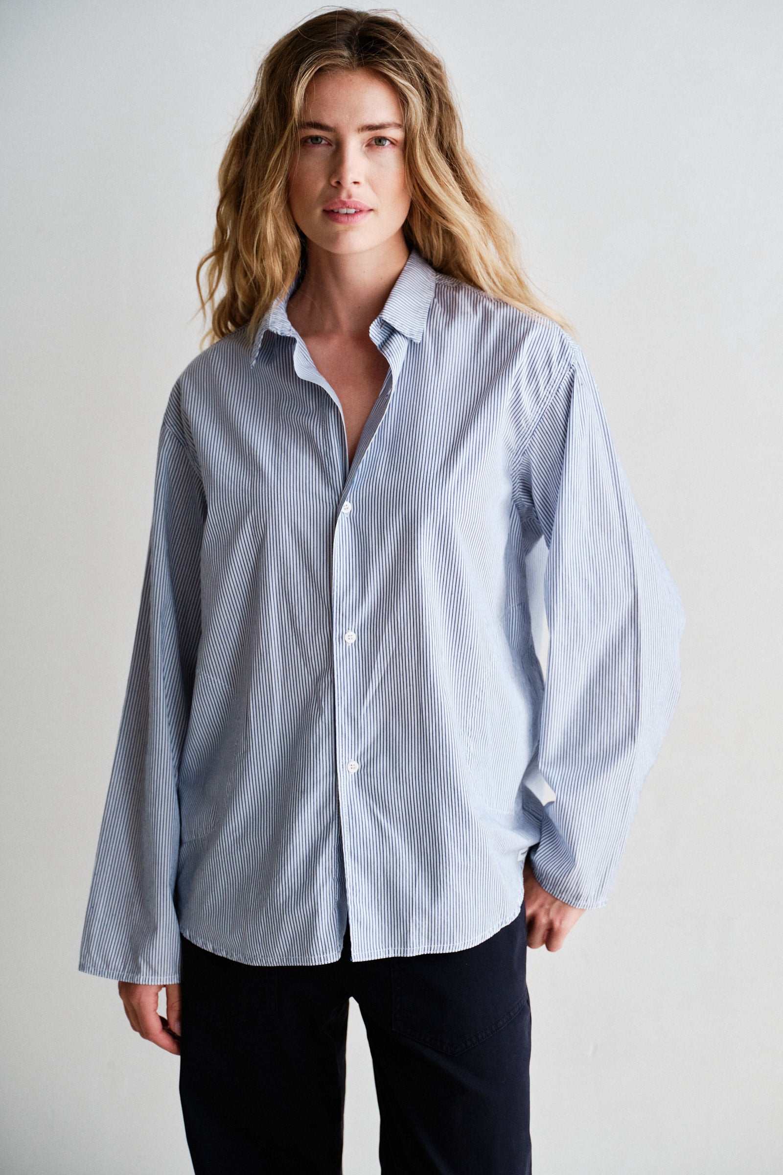 BLOUSE (W26Z909) BLUE STRIPE