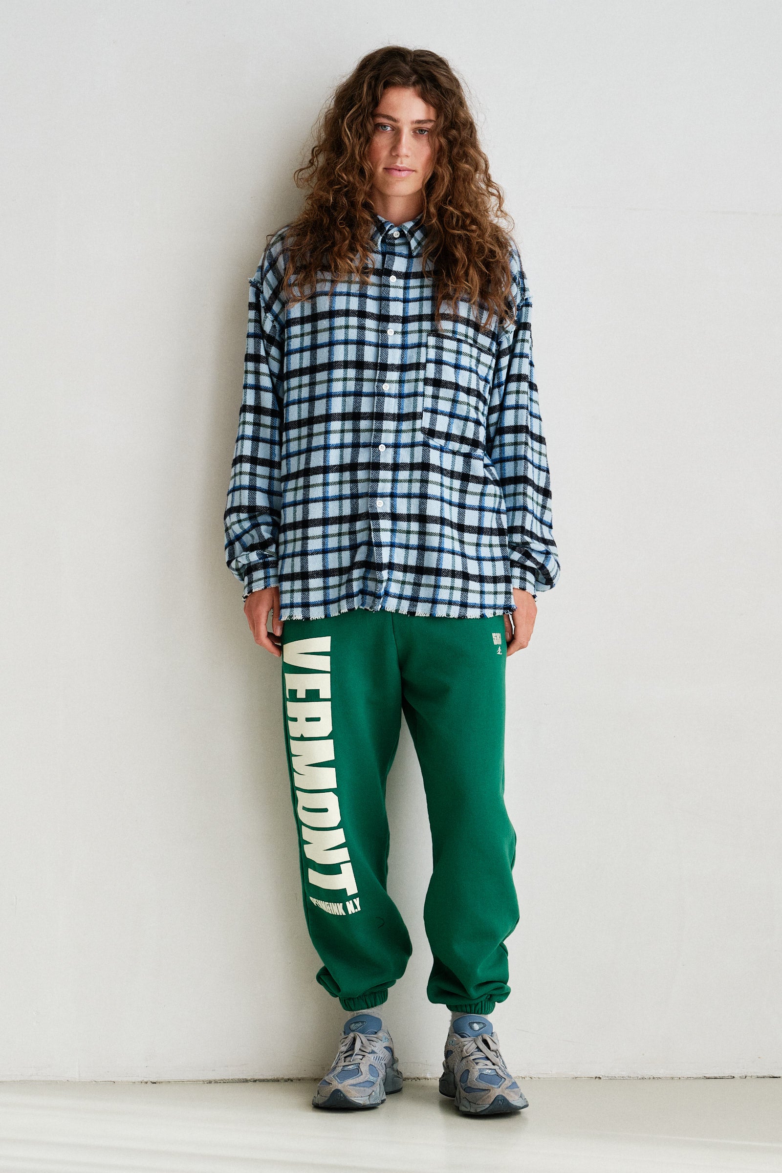 BLOUSE (W26Z915) BLUE CHECK