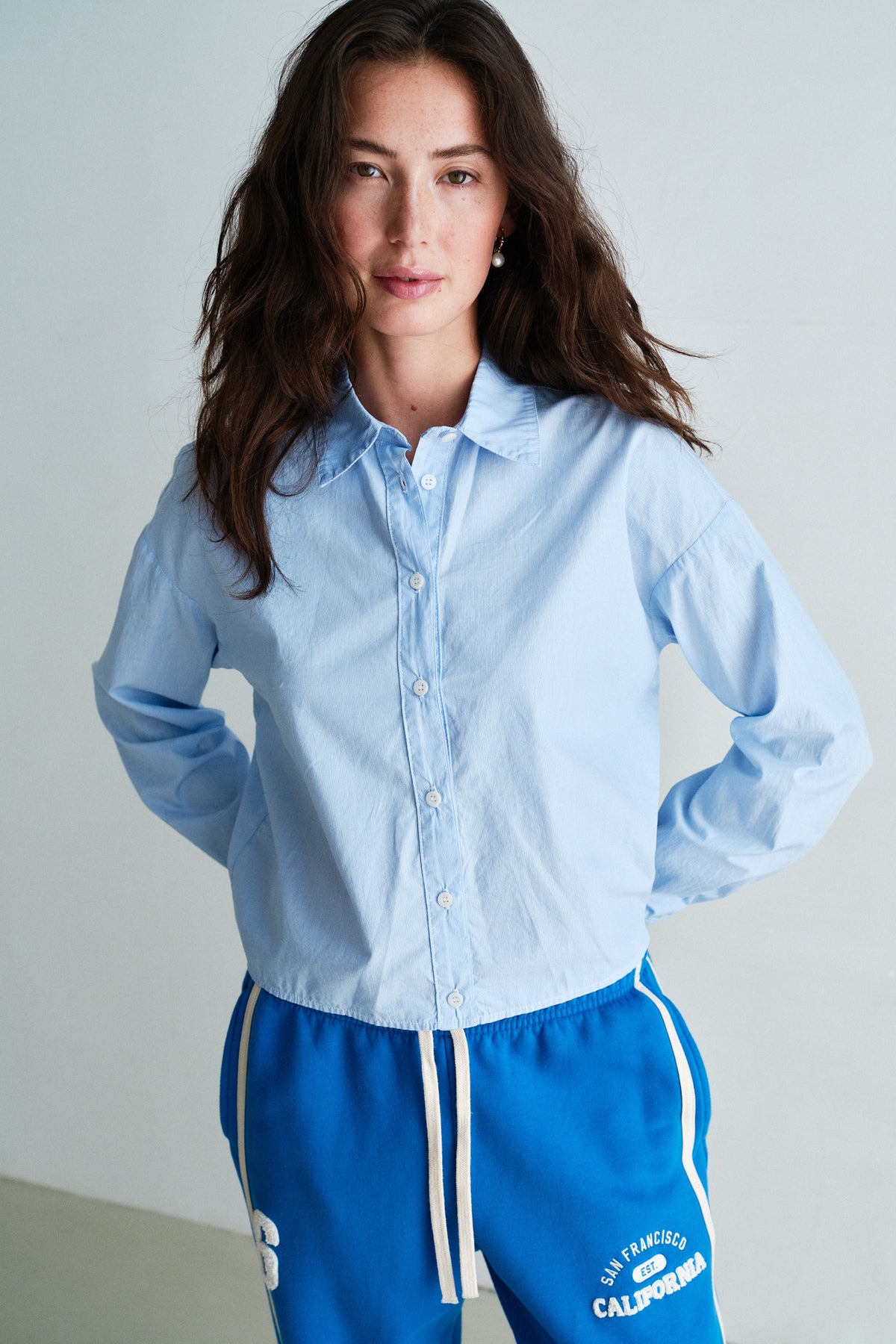 BLOUSE (W26Z926LTD) BLUE STRIPE