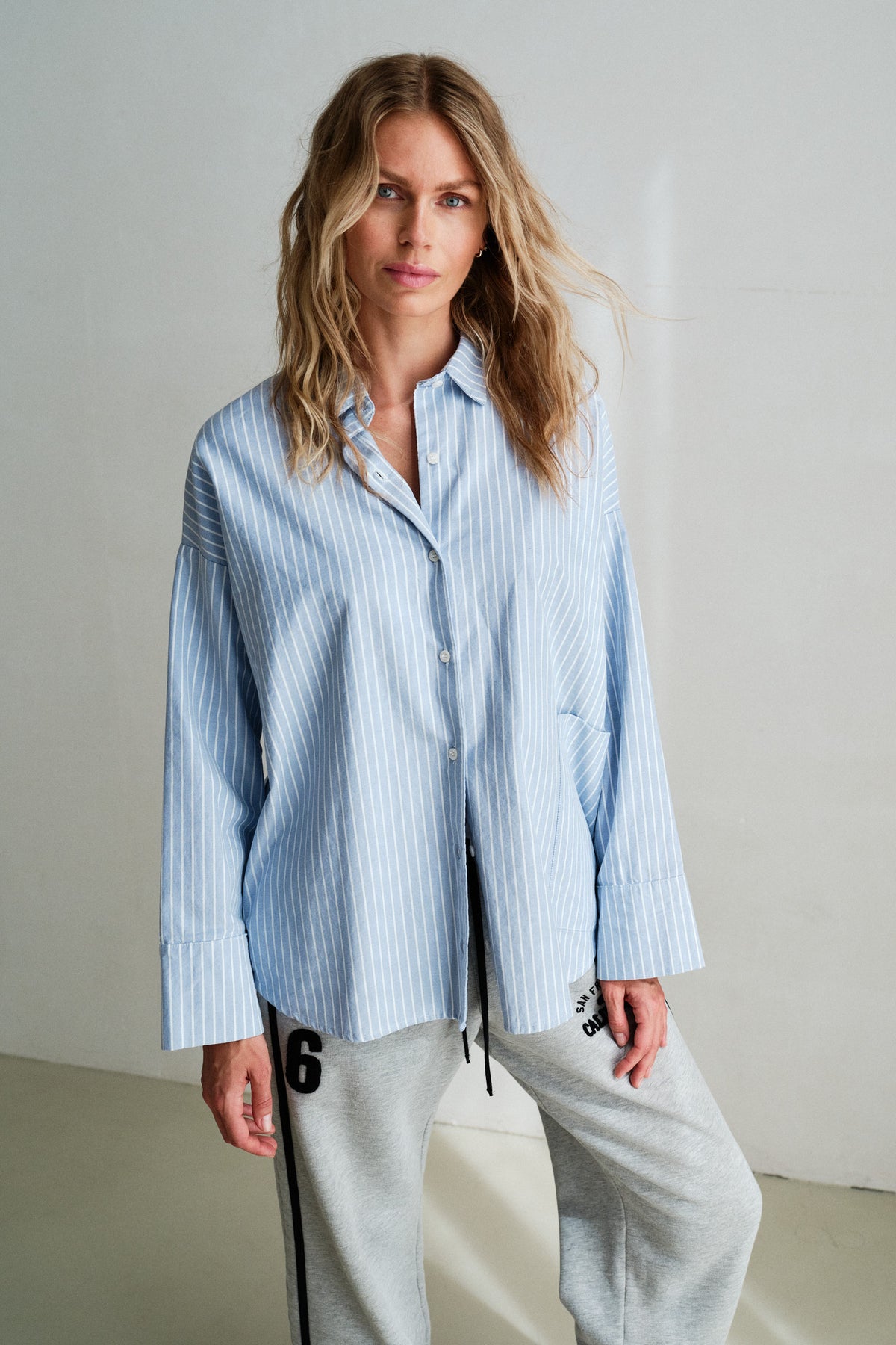 BLOUSE (W26Z927LTD) BLUE STRIPE