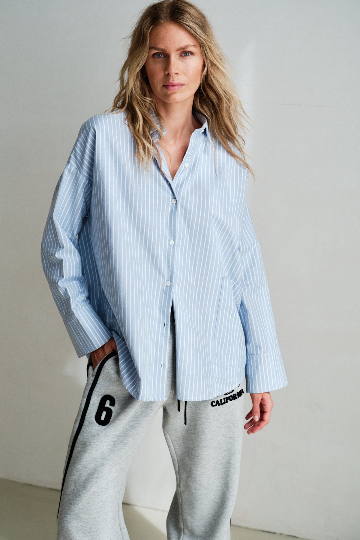 BLOUSE (W26Z927LTD) BLUE STRIPE