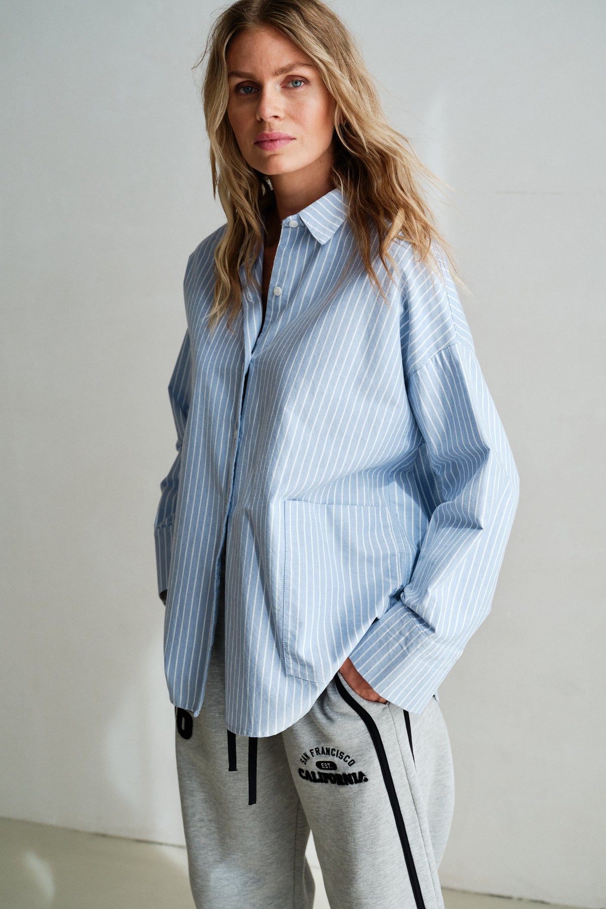 BLOUSE (W26Z927LTD) BLUE STRIPE